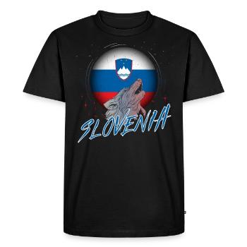 Slovénie - T-shirt Premium bio Homme - noir - Devant - Nico (187cm)