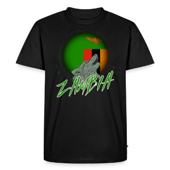 Zambia - Men's Premium Organic T-Shirt - black - Front - Nico (187cm)