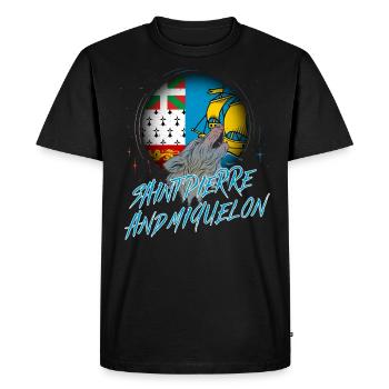 Saint Pierre et Miquelon - T-shirt Premium bio Homme - noir - Devant - Nico (187cm)