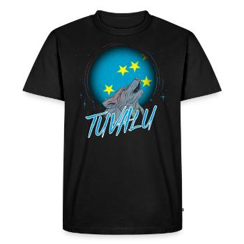 Tuvalu - Men's Premium Organic T-Shirt - black - Front - Nico (187cm)