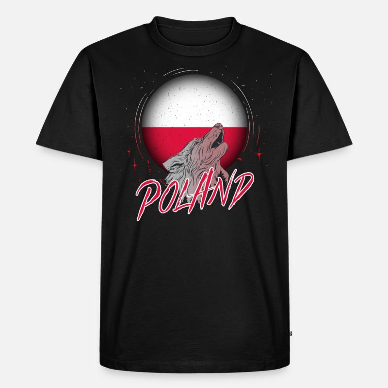 Polen - Männer Premium Bio T-Shirt - Schwarz