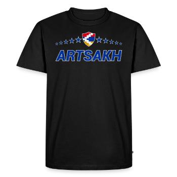 Artsakh - Men's Premium Organic T-Shirt - black - Front - Nico (187cm)
