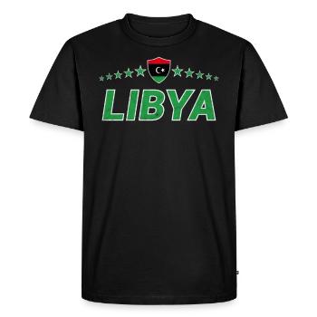 Libya - Men's Premium Organic T-Shirt - black - Front - Nico (187cm)