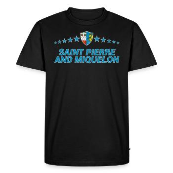Saint Pierre et Miquelon - T-shirt Premium bio Homme - noir - Devant - Nico (187cm)