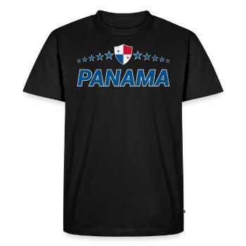 Panama - Men's Premium Organic T-Shirt - black - Front - Nico (187cm)