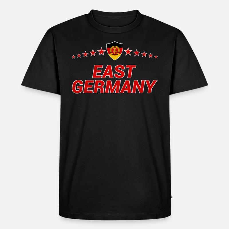 DDR - Männer Premium Bio T-Shirt - Schwarz