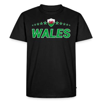 Pays de Galles - T-shirt Premium bio Homme - noir - Devant - Nico (187cm)