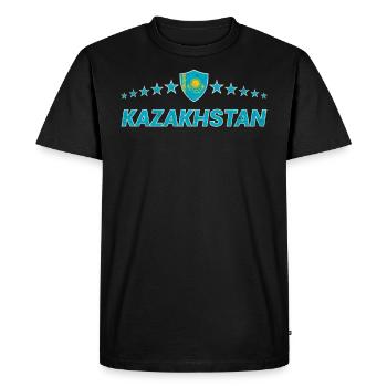 Kazakhstan - T-shirt Premium bio Homme - noir - Devant - Nico (187cm)