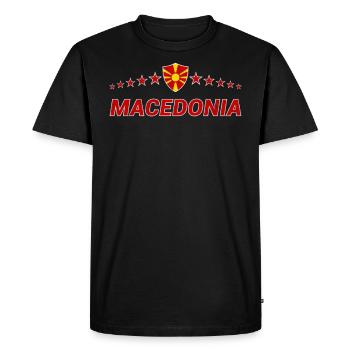 Macedonia - Men's Premium Organic T-Shirt - black - Front - Nico (187cm)