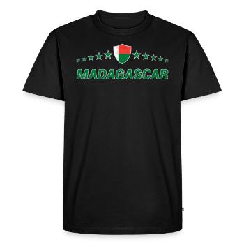 Macédoine - T-shirt Premium bio Homme - noir - Devant - Nico (187cm)