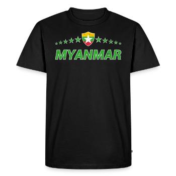 Myanmar - Men's Premium Organic T-Shirt - black - Front - Nico (187cm)