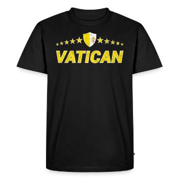 Vatican - Men's Premium Organic T-Shirt - black - Front - Nico (187cm)