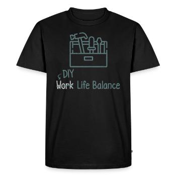 Équilibre entre vie professionnelle et vie privée à faire soi-même – Artisanat - T-shirt Premium bio Homme - noir - Devant - Nico (187cm)