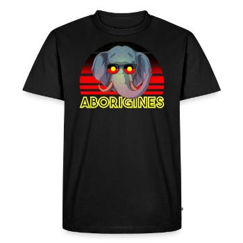 Aborigènes - T-shirt Premium bio Homme - noir - Devant - Nico (187cm)