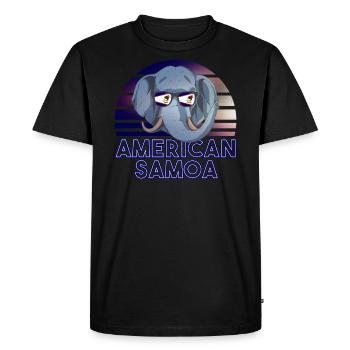 American Samoa - Men's Premium Organic T-Shirt - black - Front - Nico (187cm)