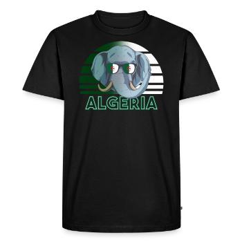 Algérie - T-shirt Premium bio Homme - noir - Devant - Nico (187cm)