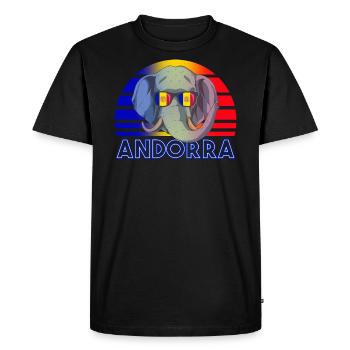 Andorre - T-shirt Premium bio Homme - noir - Devant - Nico (187cm)