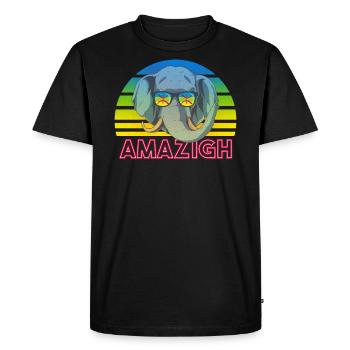 Amazigh - T-shirt Premium bio Homme - noir - Devant - Nico (187cm)