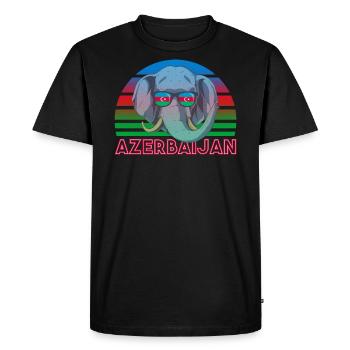 Azerbaijan - Men's Premium Organic T-Shirt - black - Front - Nico (187cm)
