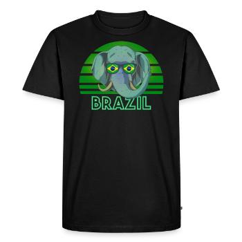 Brazil - Men's Premium Organic T-Shirt - black - Front - Nico (187cm)