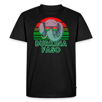 Burkina Faso - T-shirt Premium bio Homme - noir - Devant - Nico (187cm)