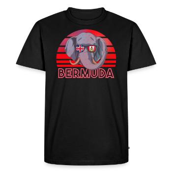 Bermudes - T-shirt Premium bio Homme - noir - Devant - Nico (187cm)