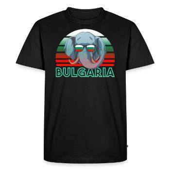 Bulgaria - Men's Premium Organic T-Shirt - black - Front - Nico (187cm)