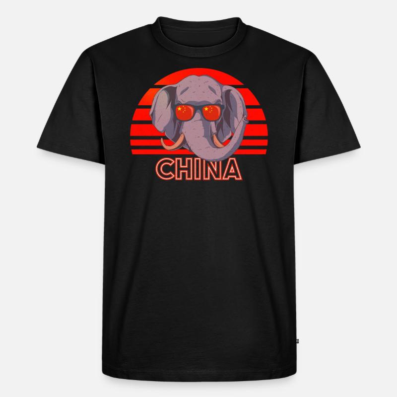 China - Männer Premium Bio T-Shirt - Schwarz