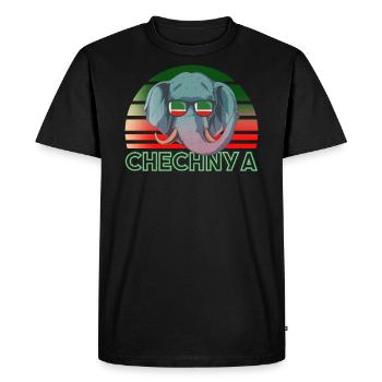 Tchétchénie - T-shirt Premium bio Homme - noir - Devant - Nico (187cm)