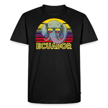 Équateur - T-shirt Premium bio Homme - noir - Devant - Nico (187cm)