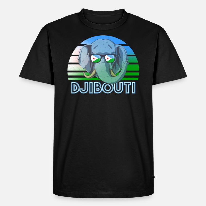 Dschibuti - Männer Premium Bio T-Shirt - Schwarz