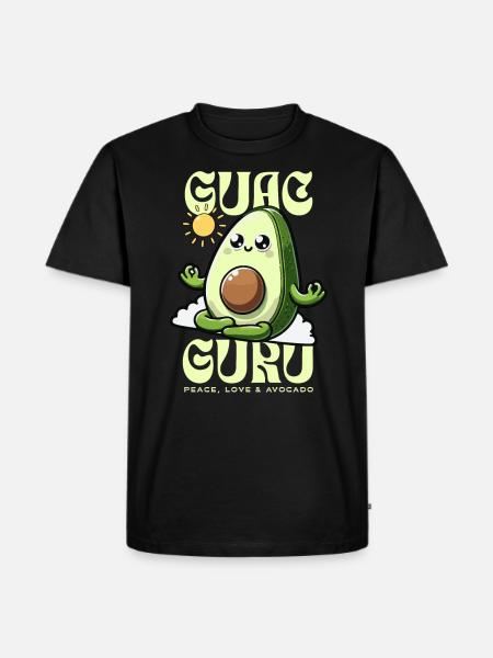 Peace, Love & Avocado – Eco-Friendly - Men's Premium Organic T-Shirt - black