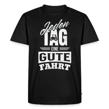 Une bonne balade tous les jours - Pour les conducteurs de tracteurs - T-shirt Premium bio Homme - noir - Devant - Nico (187cm)