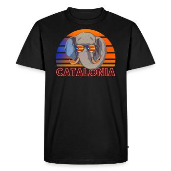 Catalogne - T-shirt Premium bio Homme - noir - Devant - Nico (187cm)