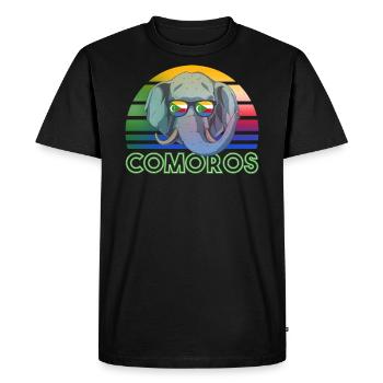 Comores - T-shirt Premium bio Homme - noir - Devant - Nico (187cm)