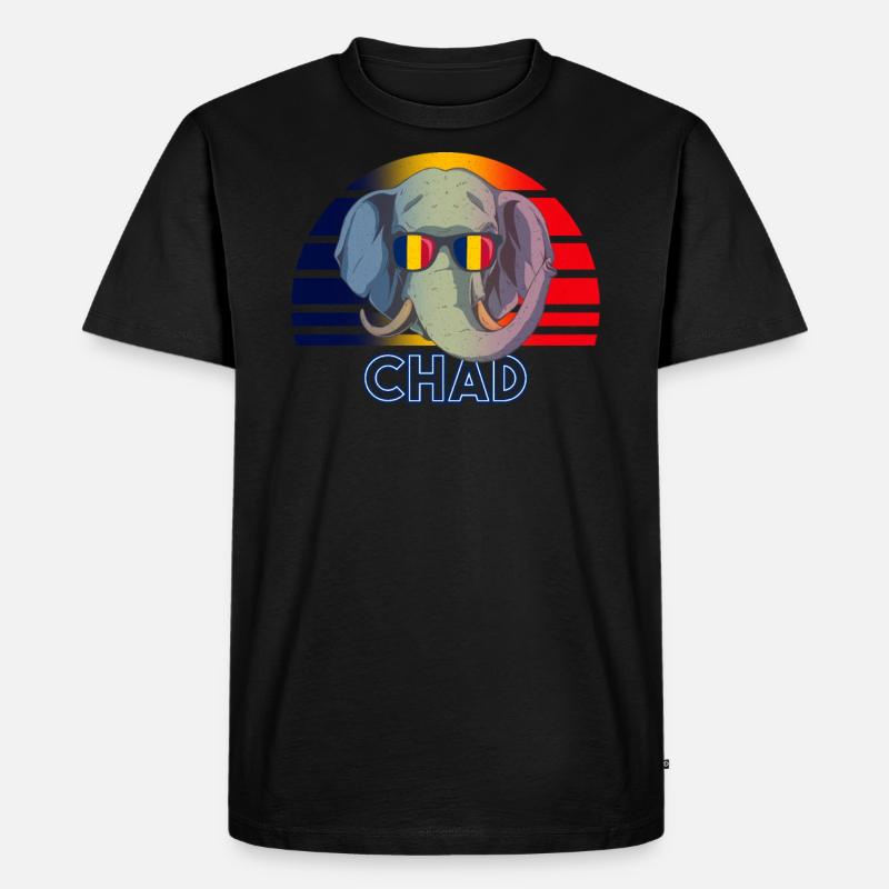 Tschad - Männer Premium Bio T-Shirt - Schwarz