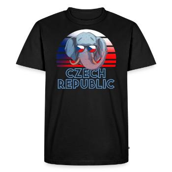 République tchèque - T-shirt Premium bio Homme - noir - Devant - Nico (187cm)