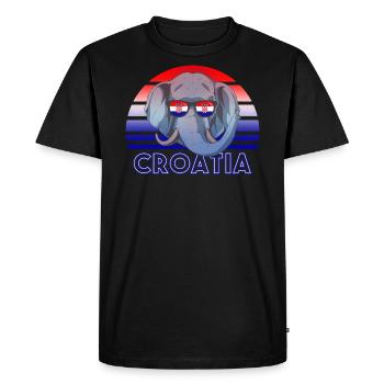 Croatie - T-shirt Premium bio Homme - noir - Devant - Nico (187cm)