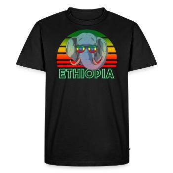 Ethiopia - Men's Premium Organic T-Shirt - black - Front - Nico (187cm)