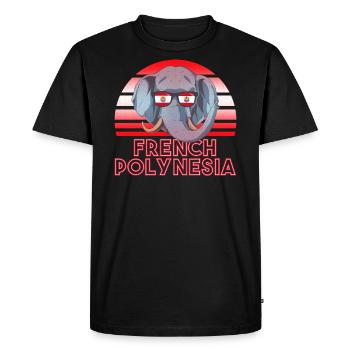 French Polynesia - Men's Premium Organic T-Shirt - black - Front - Nico (187cm)