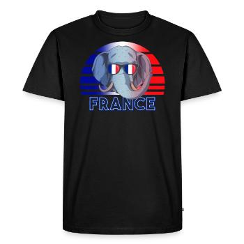 France - T-shirt Premium bio Homme - noir - Devant - Nico (187cm)