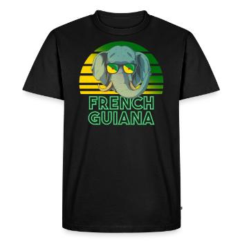 French Guiana - Men's Premium Organic T-Shirt - black - Front - Nico (187cm)