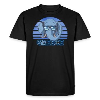 Grèce - T-shirt Premium bio Homme - noir - Devant - Nico (187cm)