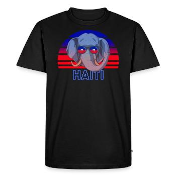 Haïti - T-shirt Premium bio Homme - noir - Devant - Nico (187cm)