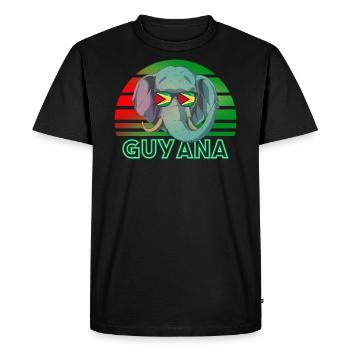 Guyana - Men's Premium Organic T-Shirt - black - Front - Nico (187cm)