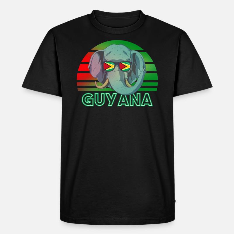 Guyana - Männer Premium Bio T-Shirt - Schwarz