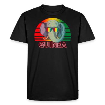 Guinée - T-shirt Premium bio Homme - noir - Devant - Nico (187cm)
