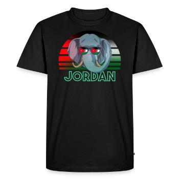 Jordanie - T-shirt Premium bio Homme - noir - Devant - Nico (187cm)
