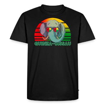 Guinée-Bissau - T-shirt Premium bio Homme - noir - Devant - Nico (187cm)