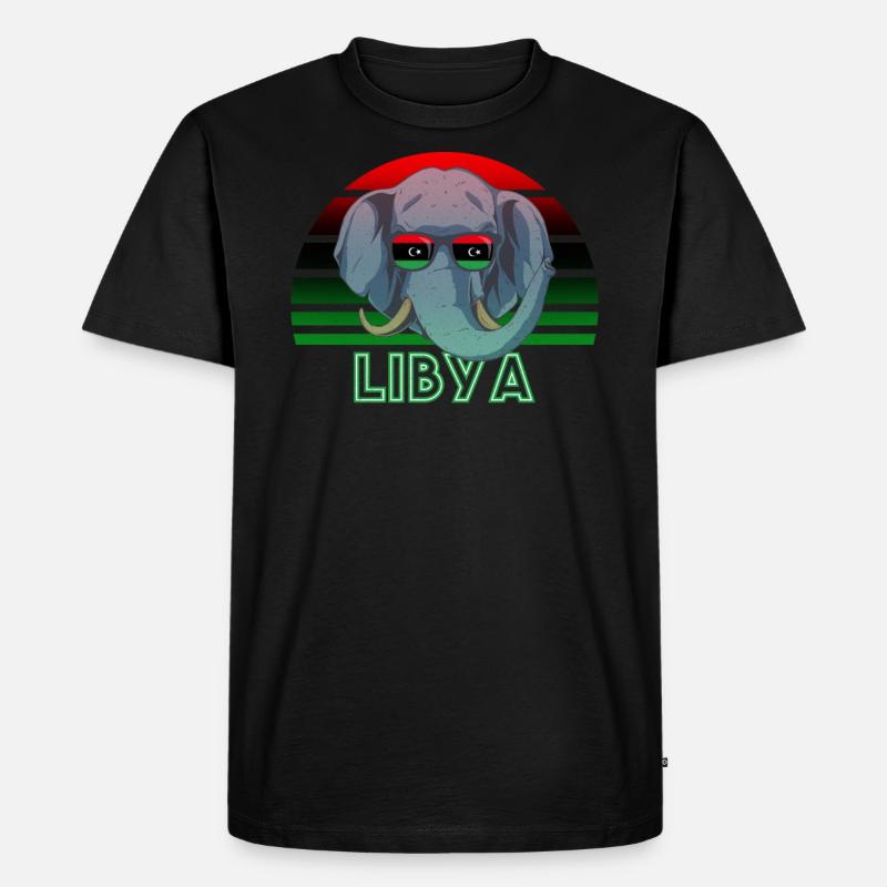 Libyen - Männer Premium Bio T-Shirt - Schwarz